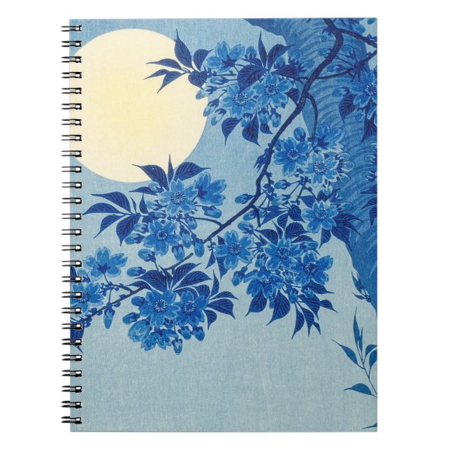 Cuaderno Noche de la luna Árbol azul luna (Frente)