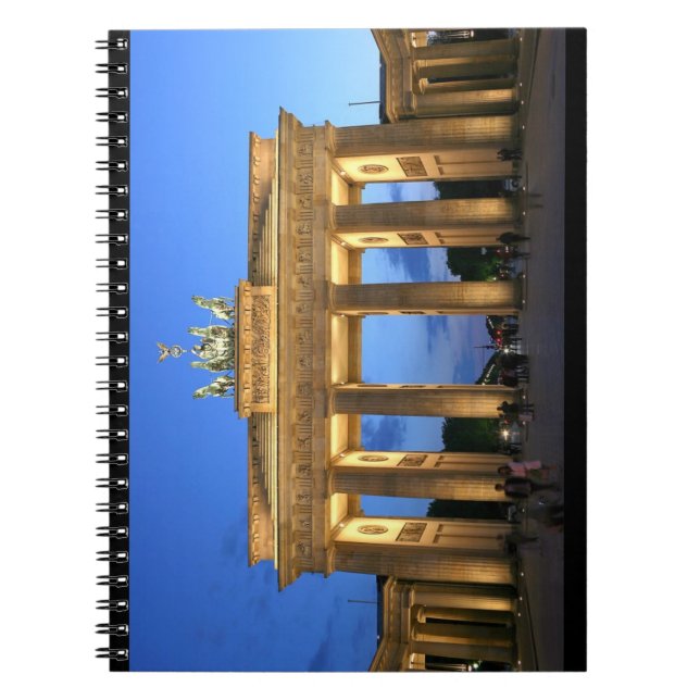 Cuaderno noche de la puerta de enlace de brandenburg (Frente)