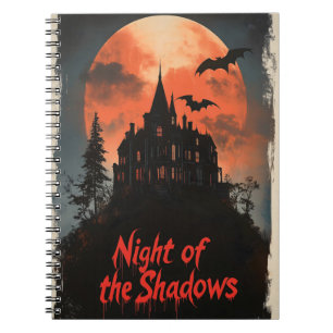 Cuaderno Noche de las sombras - Diseño de casa retro embruj