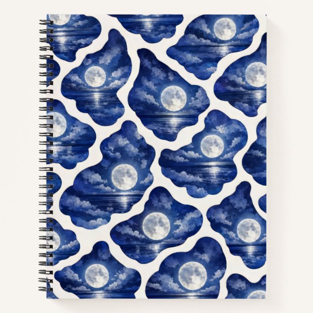 Cuaderno Noche de océano de luna llena (Anverso)