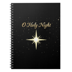 Cuaderno Noche de Paz Estrella elegante de Belén Religios
