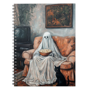 Cuaderno Noche de películas espeluznante   TV de fantasma y