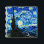 Cuaderno Noche de Van Gogh Starry Impresionism Art Notebook<br><div class="desc">El cuaderno enlazado en espiral de Vincent Van Gogh ‘The Starry Night (1889)’ / ‘La nuit etoilee’ presenta uno de los cuadros más prolíficos del artista impresionista holandés Vincent Van Gogh. Definitivamente querrá la obra maestra de Van Gogh ‘The Starry Night’ en su diario de escritura. Obtén tu carné Van...</div>
