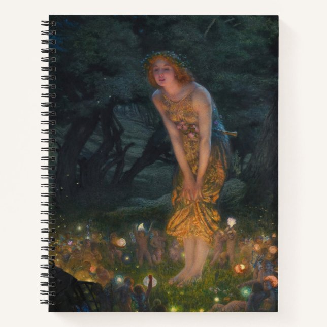 Cuaderno Noche de verano Eve Edward Robert Hughes Fantasía  (Anverso)