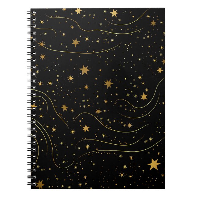 Cuaderno Noche elegante Gold Starry (Frente)