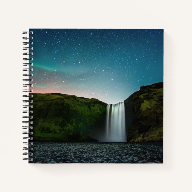 Cuaderno Noche en Skógafoss (Anverso)
