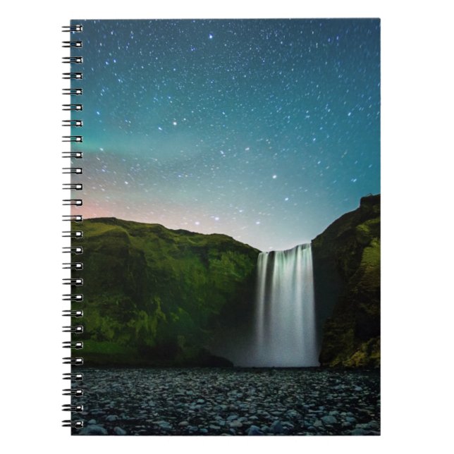 Cuaderno Noche en Skógafoss (Frente)