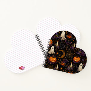Cuaderno Noche espeluznante de Halloween Calabaza y Arte de