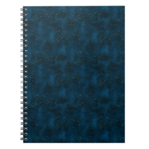 Cuaderno Noche estelar celestial azul y blanca