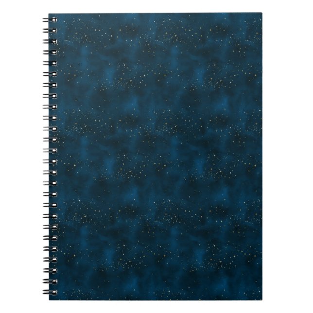 Cuaderno Noche estelar celestial azul y blanca (Frente)
