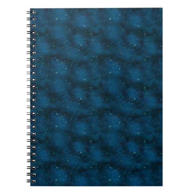 Cuaderno Noche estrellada azul y blanca Celestial (Frente)