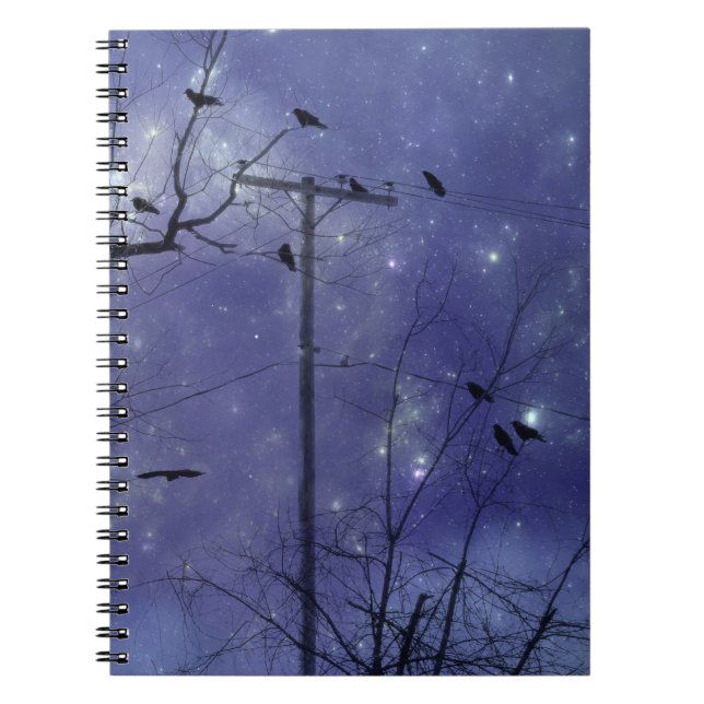 Cuaderno Noche estrellada cuervos (Frente)