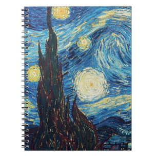 Cuaderno Noche estrellada de Van Gogh Clásico Azul Obra Mae