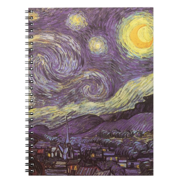 Cuaderno Noche estrellada de Vincent van Gogh, Bella Artes  (Frente)