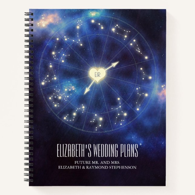 Cuaderno Noche estrellada | Planes de Boda de constelación (Anverso)
