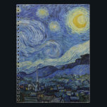 Cuaderno "Noche estrellada" por Van Gogh<br><div class="desc">Este diseño presenta una reproducción sin alteraciones ni ediciones muy alta de la famosa pintura "Starry Night" de Van Gogh.</div>