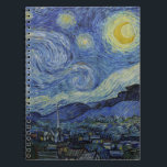 Cuaderno "Noche estrellada" por Van Gogh<br><div class="desc">Este diseño presenta una reproducción sin alteraciones ni ediciones muy alta de la famosa pintura "Starry Night" de Van Gogh.</div>