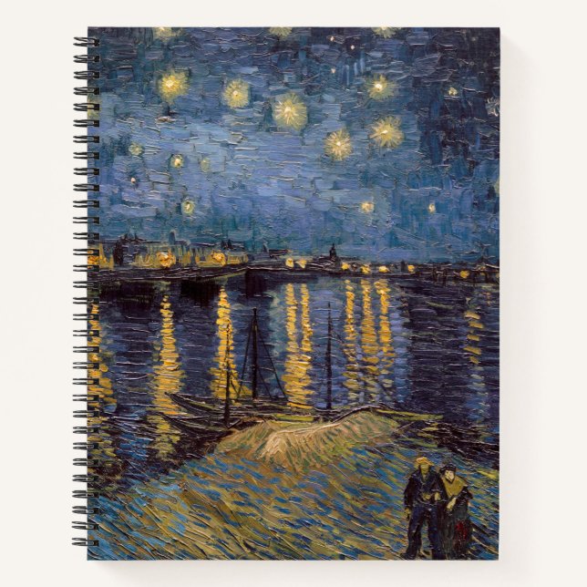 Cuaderno Noche estrellada sobre el río Ródano de Vincent Va (Anverso)