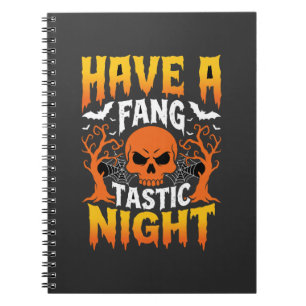 Cuaderno Noche Fantástica Calavera y Murciélagos de Hallowe