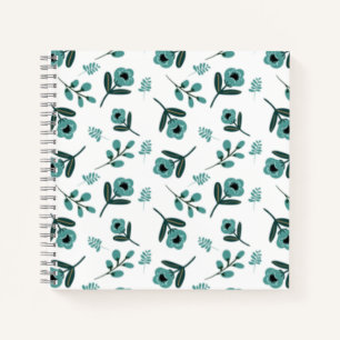 Cuaderno Noche floral del jardín azul