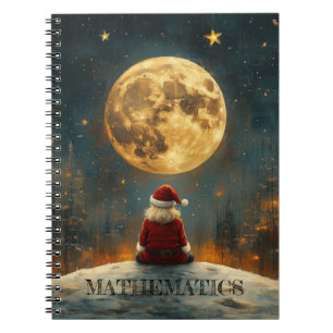 Cuaderno Noche Mágica con Luna Llena y Papá Noel