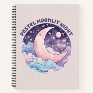 Cuaderno Noche Pastel Moonlit - Luna Crescent Dreamy