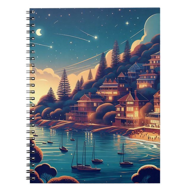 Cuaderno Noche soñadora en la costa (Frente)