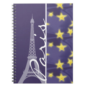 Cuaderno Noche Starry de París; Torre Eiffel
