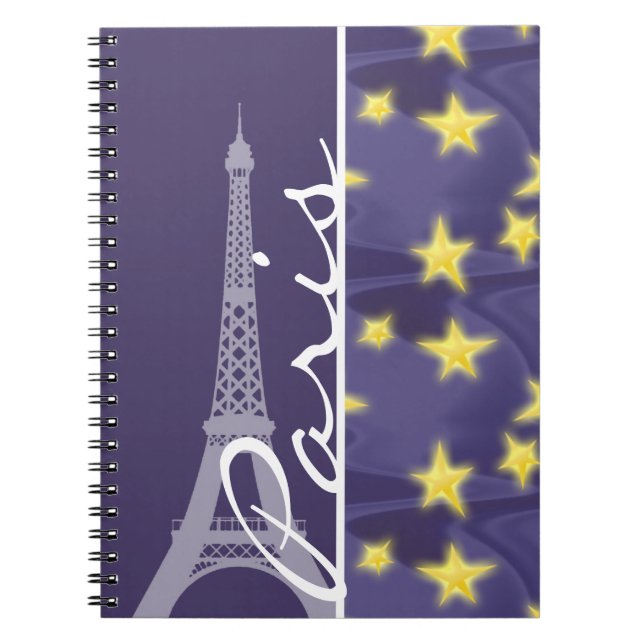 Cuaderno Noche Starry de París; Torre Eiffel (Frente)