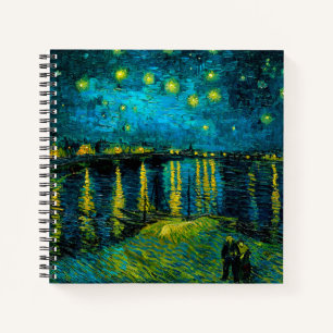 Cuaderno Noche Van Gogh Starry sobre el Ródano