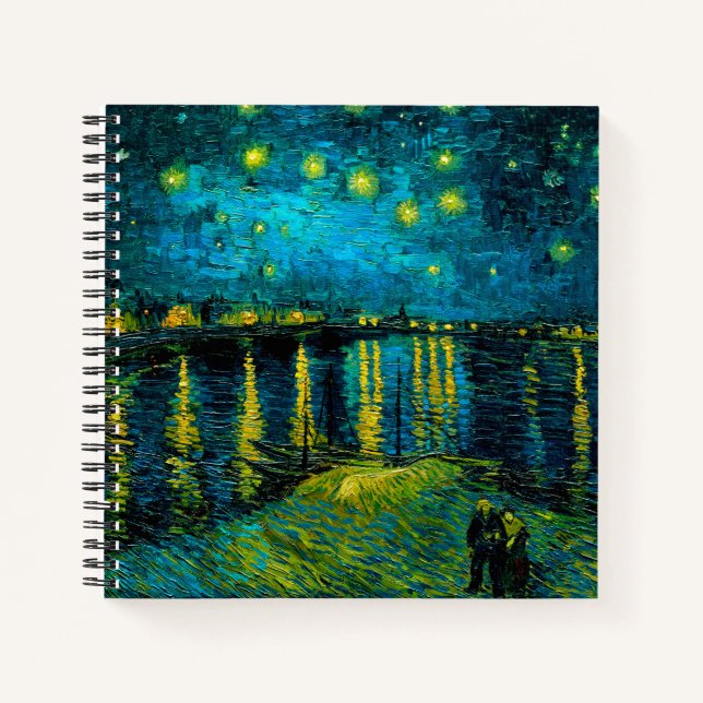 Cuaderno Noche Van Gogh Starry sobre el Ródano (Anverso)