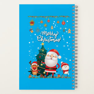 Cuaderno Nochebuena divertida, hombre de nieve, reno Feliz 