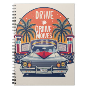 Cuaderno Noches De Pantalla Plata: Películas Retro Drive-In