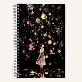 Cuaderno Noches estrelladas con orbes brillantes 