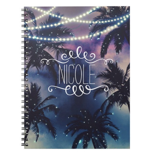 Cuaderno Nocturna Encantada Nocturna Sky Evening Beach Ligh (Frente)