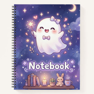 Cuaderno Nocturno de Estrellas Fantasma Adorable