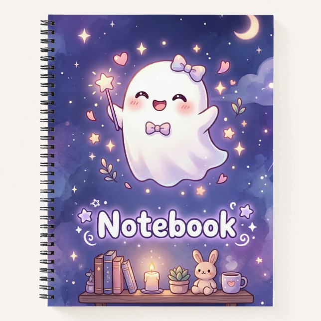 Cuaderno Nocturno de Estrellas Fantasma Adorable (Anverso)