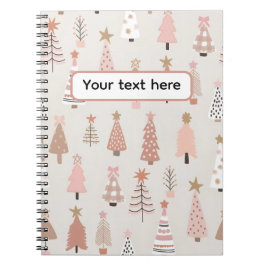 Cuaderno Noël Scandinave Sapins Roses