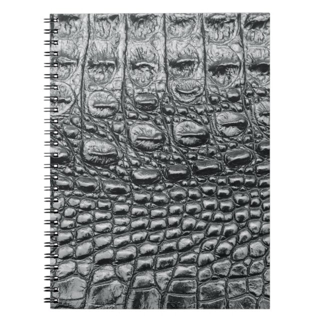 Cuaderno Noir cocodrilo: Mistique de cuero negro (Frente)