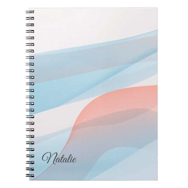 Cuaderno Nombramiento mínimo azul Pastel para bloc de notas (Frente)
