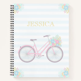 Cuaderno Nombrar Bicycle Cute Pastel Hipster Notebook