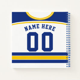 Cuaderno Nombrar y número Personalizado Hockey Bloc de nota