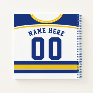 Cuaderno Nombrar y número Personalizado Hockey Bloc de nota