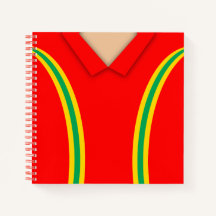 Nombrar y número Vintage Soccer Bloc de notas de J