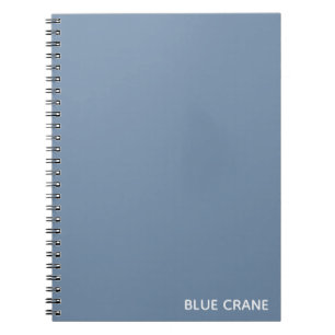 Cuaderno Nombre azul del color de la grúa azul