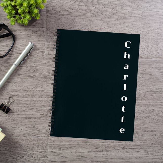 Cuaderno Nombre blanco negro (Subido por el creador)