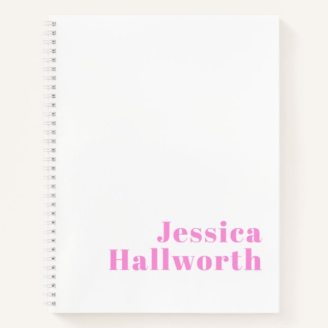 Cuaderno Nombre comercial editable moderno o nombre y apell (Anverso)