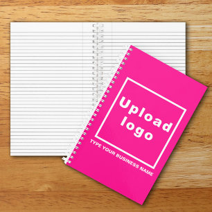 Cuaderno Nombre comercial y logotipo en bloc de notas en es