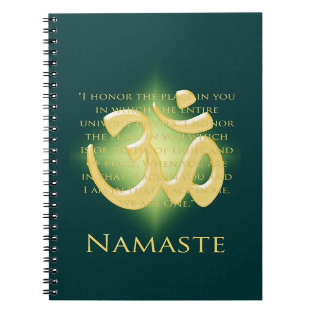 Cuaderno Nombre con símbolo Om (Frente)