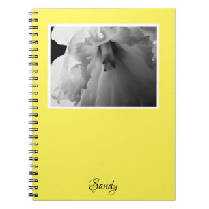 Cuaderno Nombre Daffodil Fotografía en blanco y negro